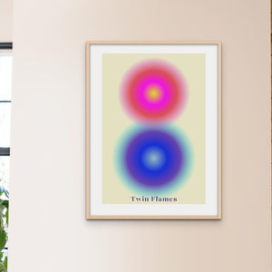 Aura Poster Twin Flame 1  | Twin Flame art, Unity Consciousness, spiritual art, , printable, color field artprintable wall art