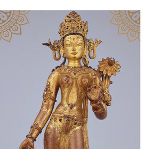 Buddhist Tara Print | Vintage Buddhist art, Goddess Tara, Buddhist Goddess Tara, Asian Art print, printable wall art,