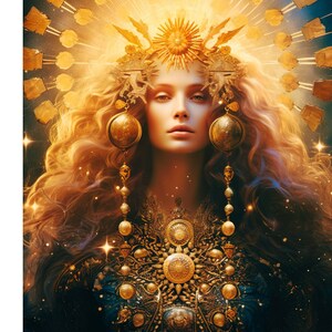 Divine Feminine Art Print: Psychedelic Goddess Wall Decor (Digital Download)