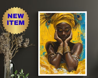 Oshun Art Print, African Goddess of Love (Digital Download)