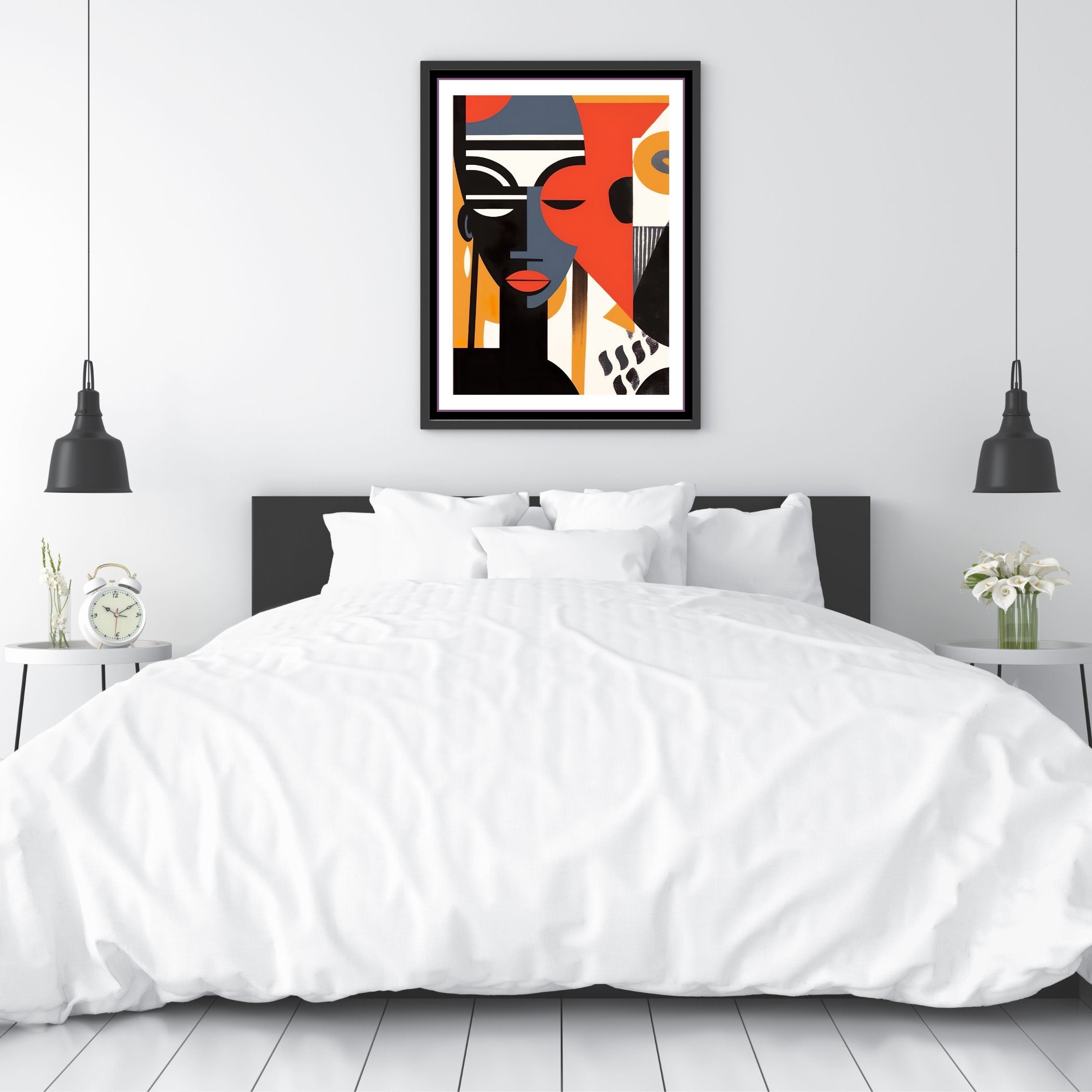 Minimalist Art African Inspired Wall Art African Woman Etsy