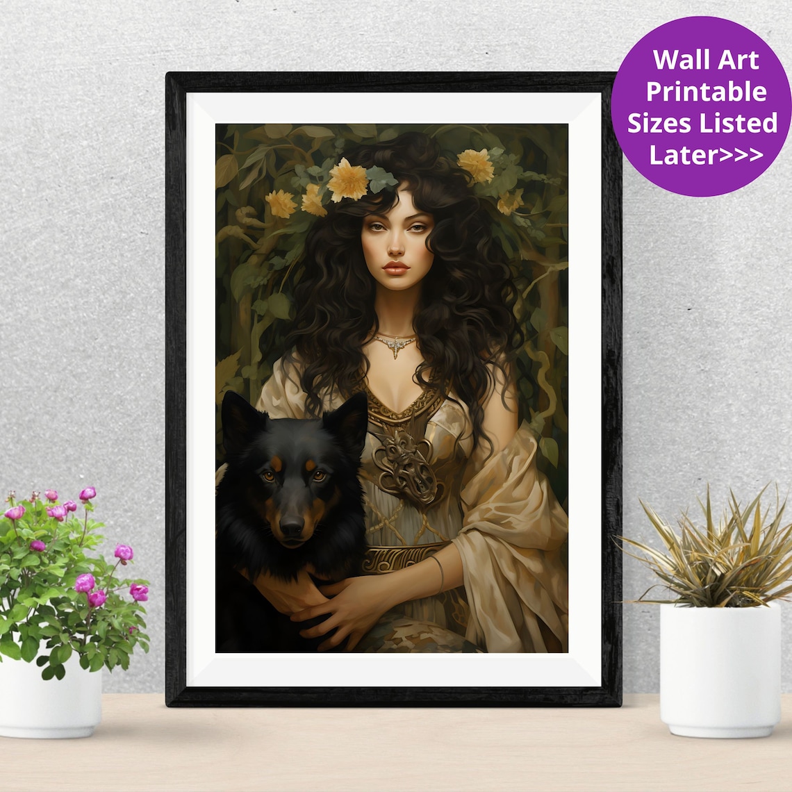 Artemis Greek Goddess Diana Printable Pagan Goddess Art - Etsy