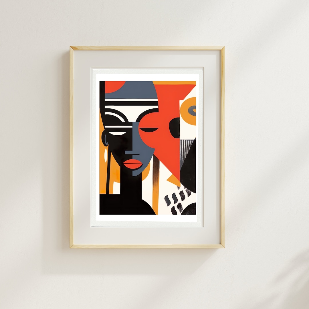Minimalist Art African Inspired Wall Art African Woman Etsy