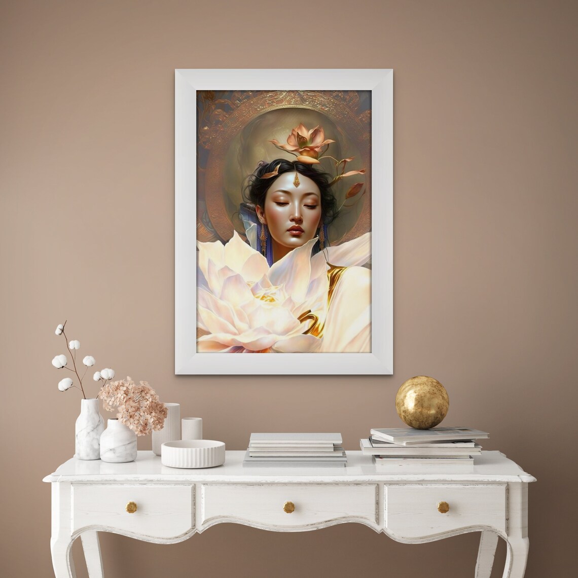 Goddess: Kwan Yin Print Asian Goddess Art Guan Yin Quan Yin - Etsy