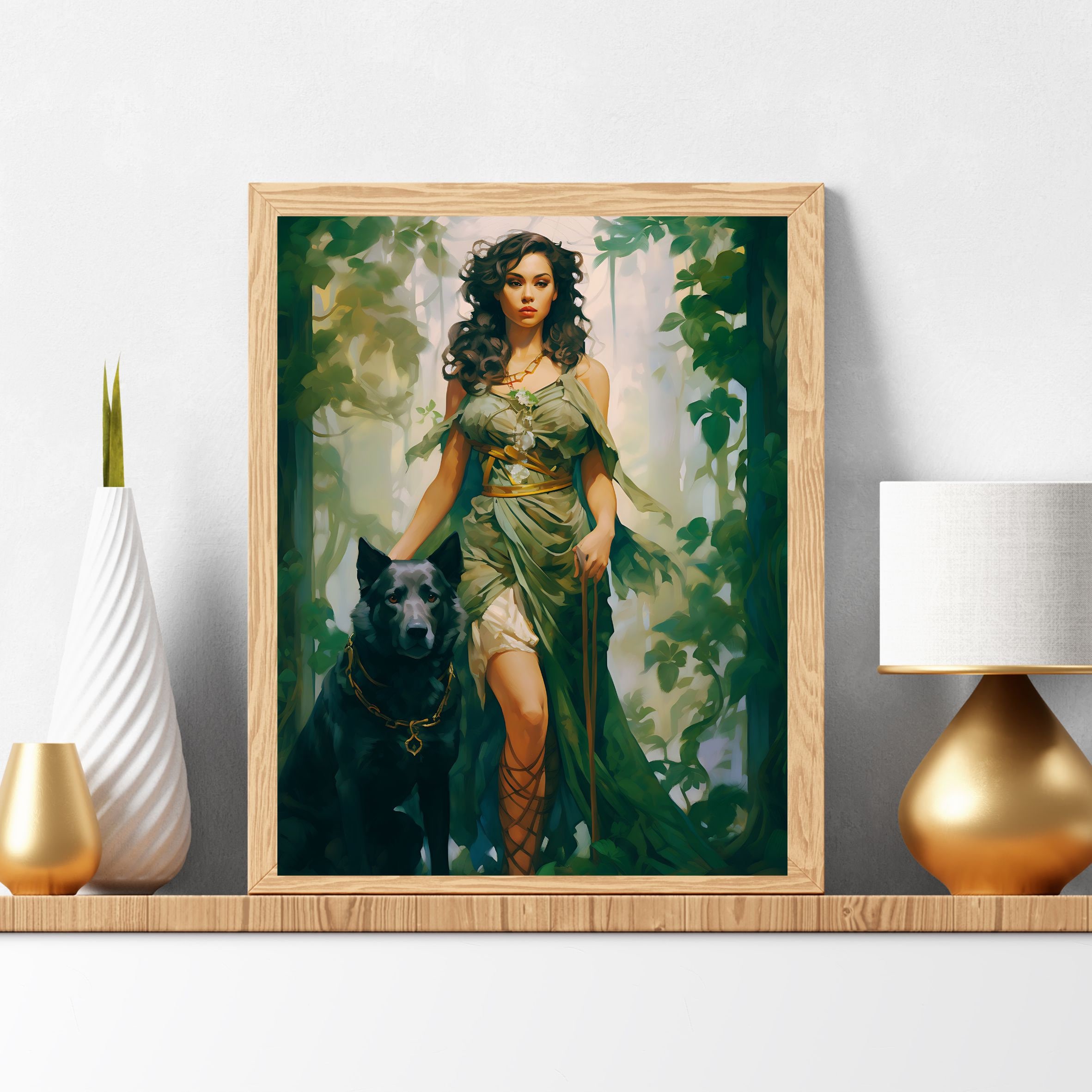 Artemis/diana Poster, Greek Goddess Diana, Printable, Pagan Goddess Art