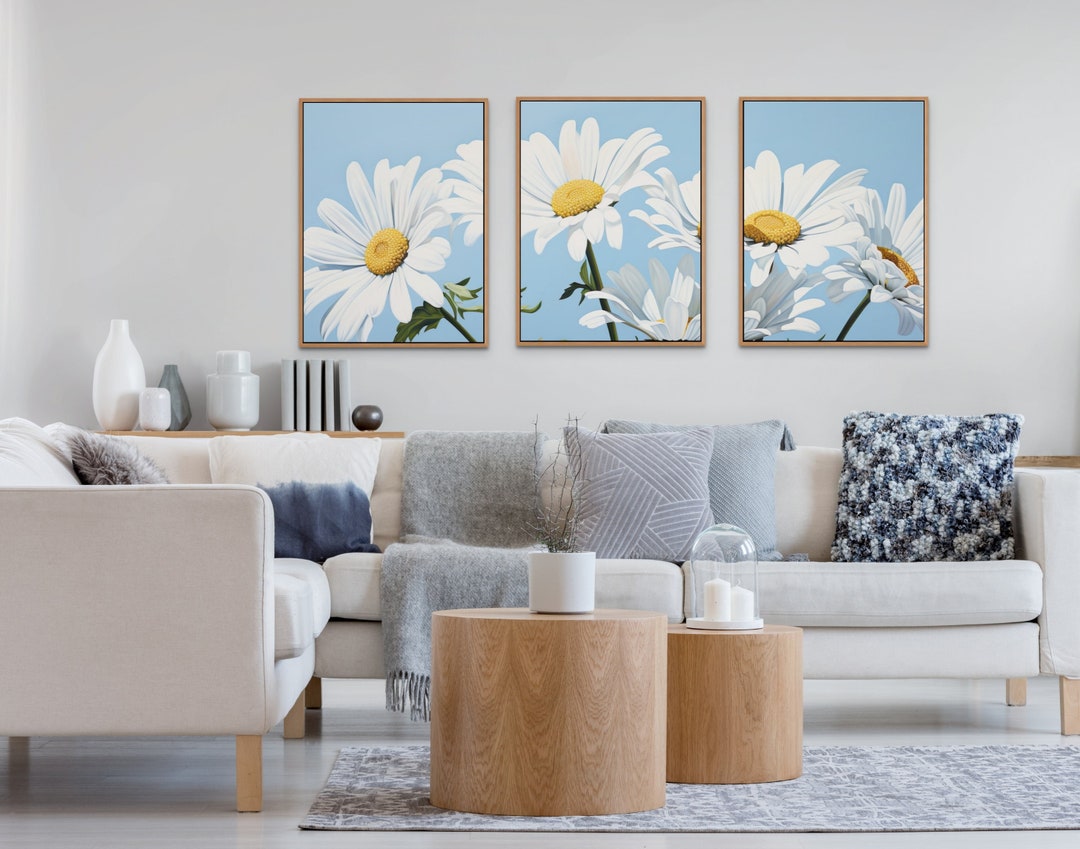 Daisy Flower Art Prints 3 DruckSet glücklich Daisy Dekor Etsy.de
