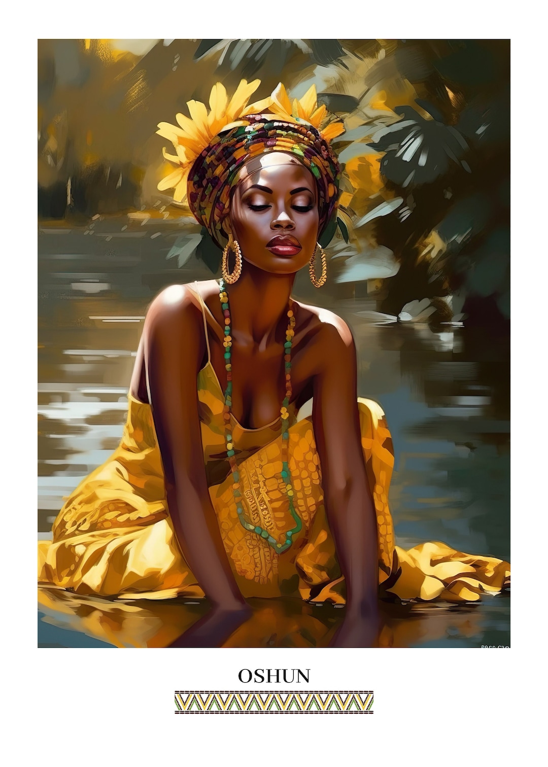 Orisha Oshun arte africano Oxum impresión de diosa africana Etsy España