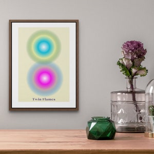 Aura Poster Twin Flames 2  | Twin Flame art, Unity Consciousness, spiritual art, , printable, color field artprintable wall art