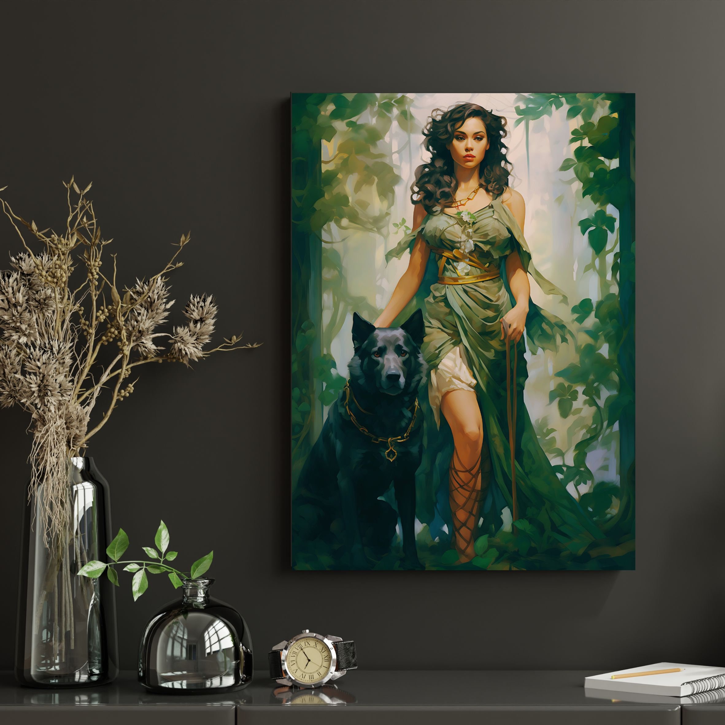 Artemis/diana Poster, Greek Goddess Diana, Printable, Pagan Goddess Art