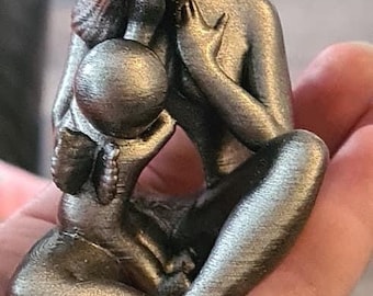 Bereavement Grief FAMILY Sculpture Empty Heart for loss of loved one. RAINBOW gradient (Choose Your Size)