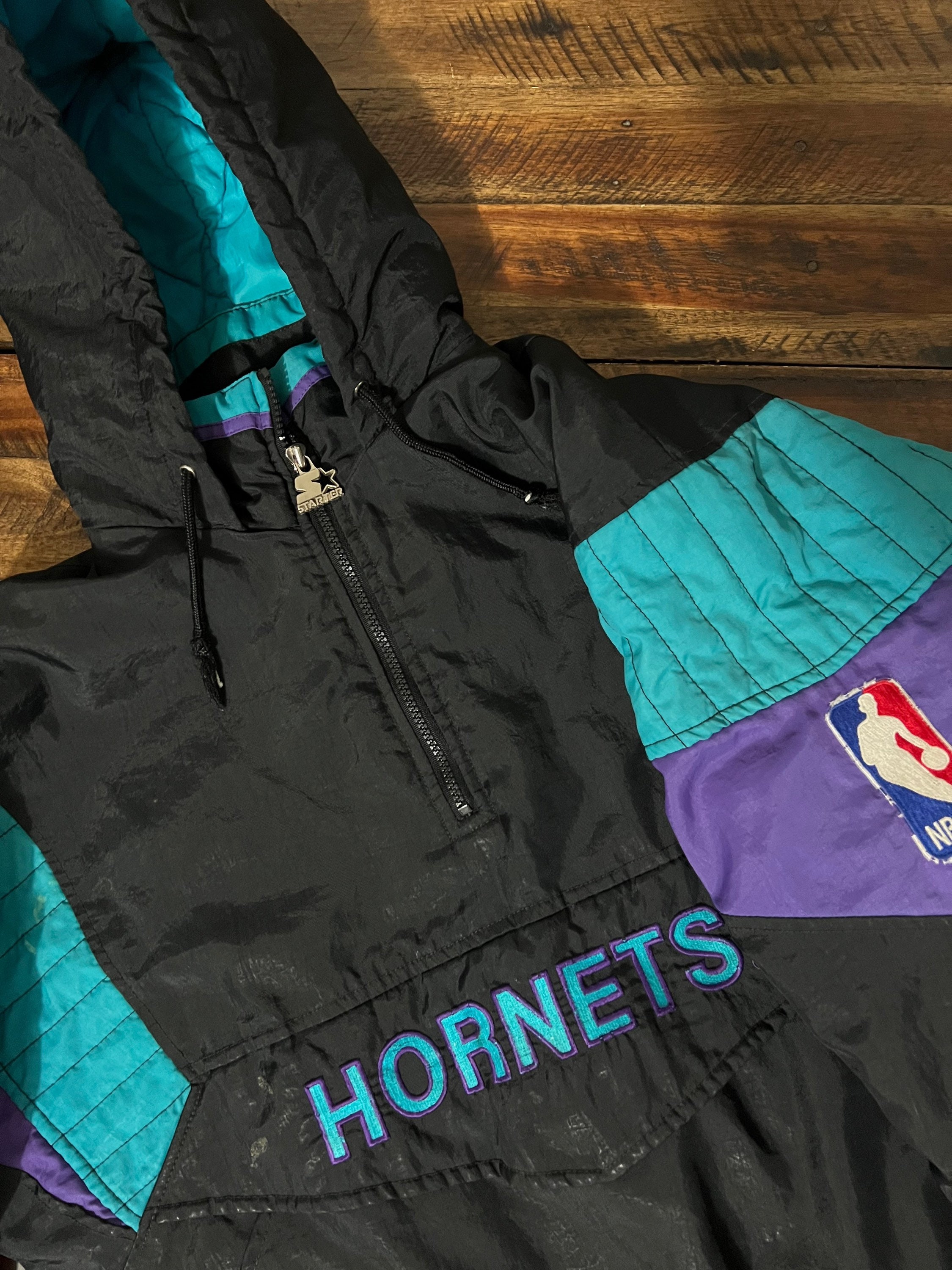 Charlotte Hornets Printed 90's Starter NBA Jacket - RockStar Jacket