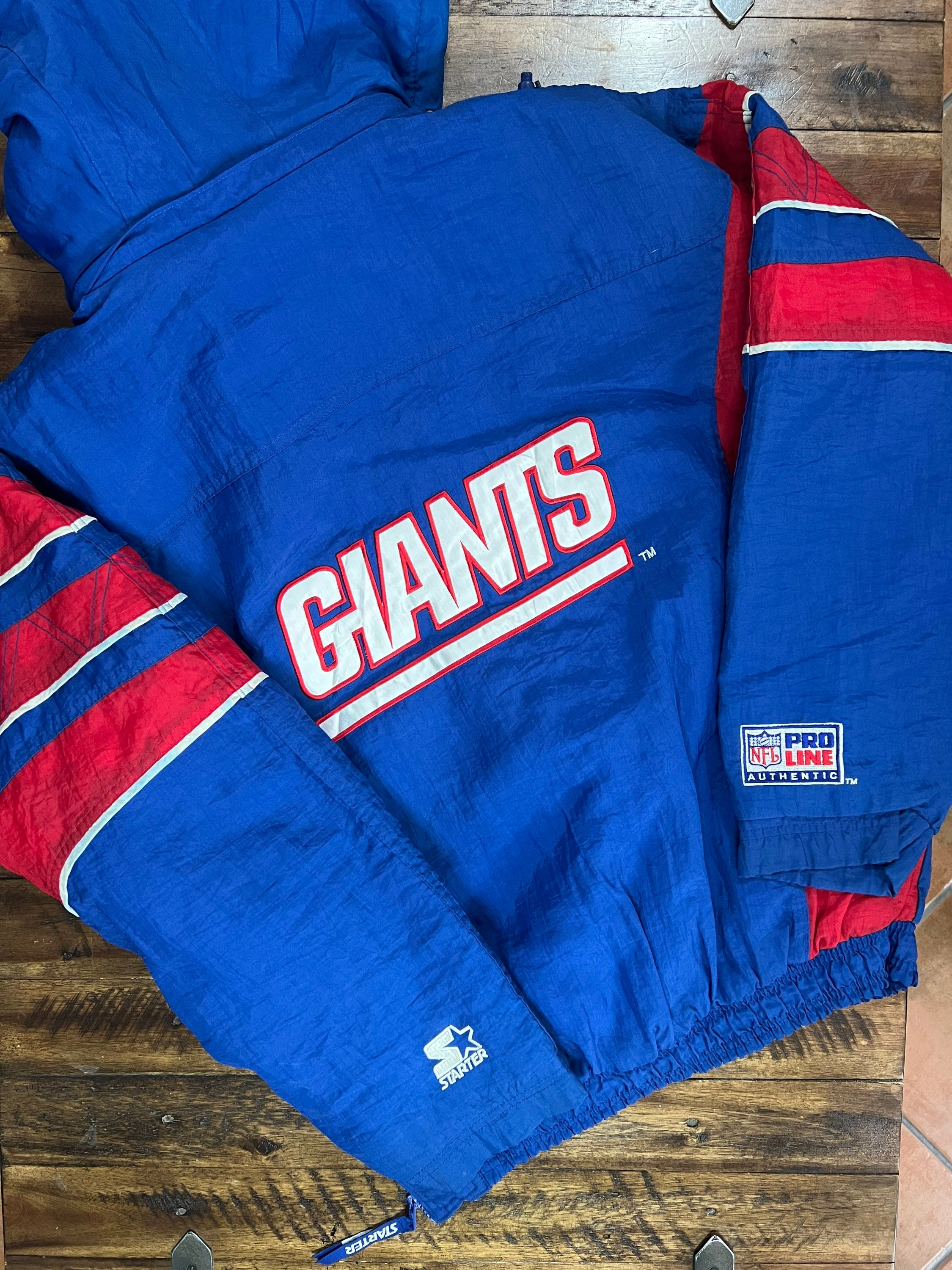 90s New York Giants Pullover Starter Jacket - Boy's Large