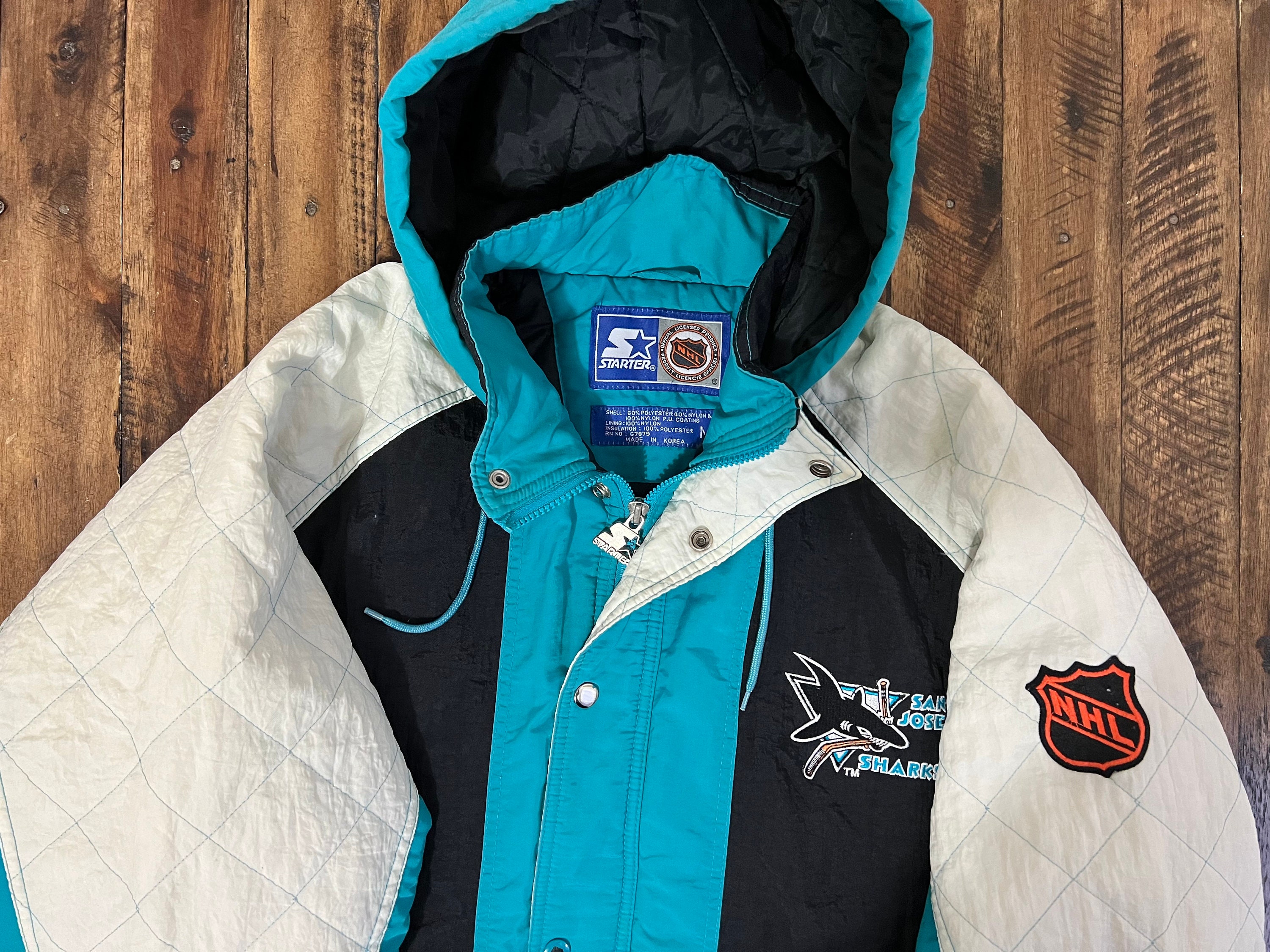Vintage 90s San Jose Sharks Starter Jacket Etsy