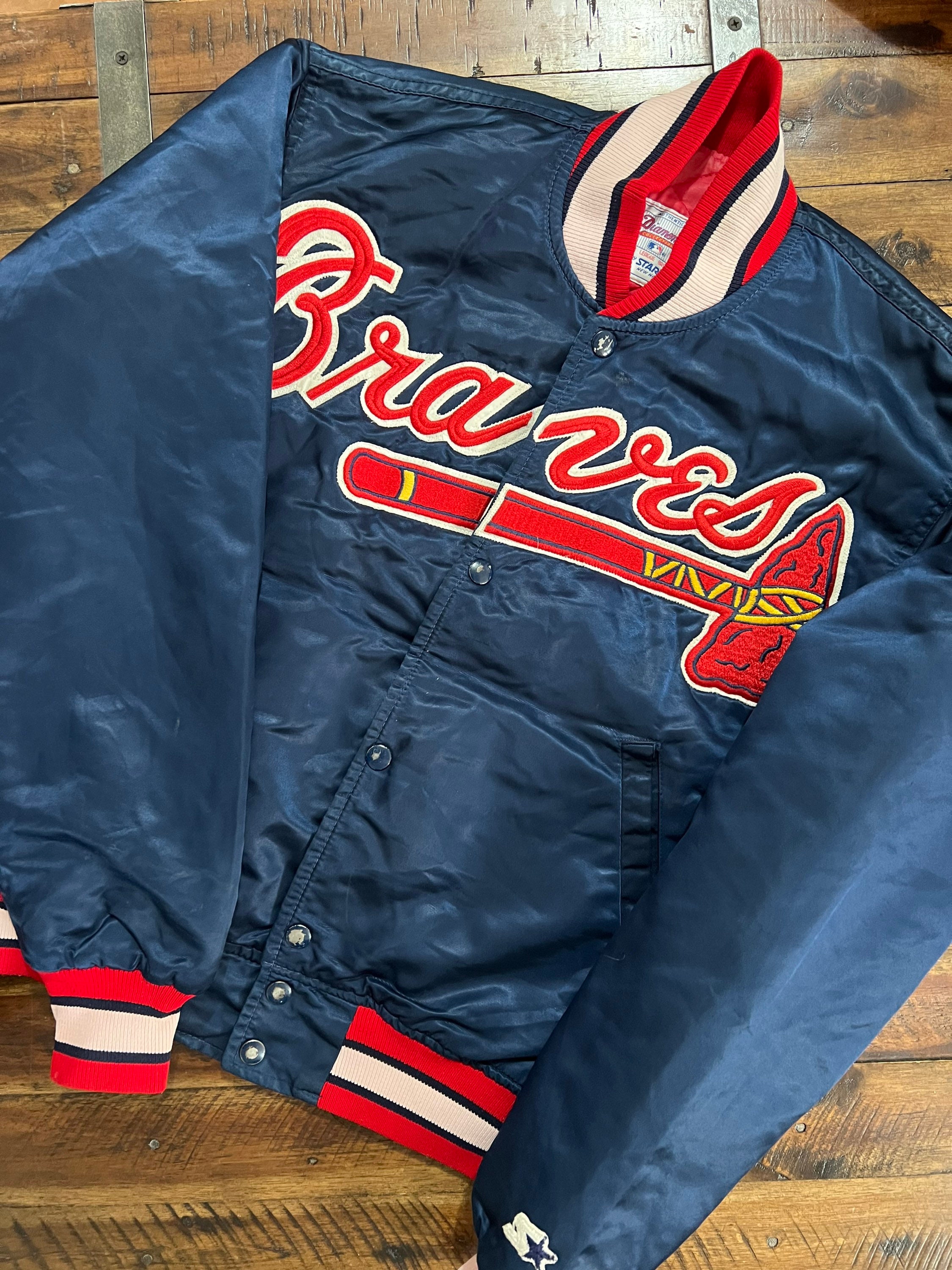 Vintage 90s Atlanta Braves Starter Bomber Jacket 