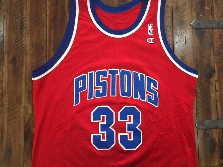 Vintage Champion NBA Detroit Pistons Grant Hill #33 Jersey Size 36