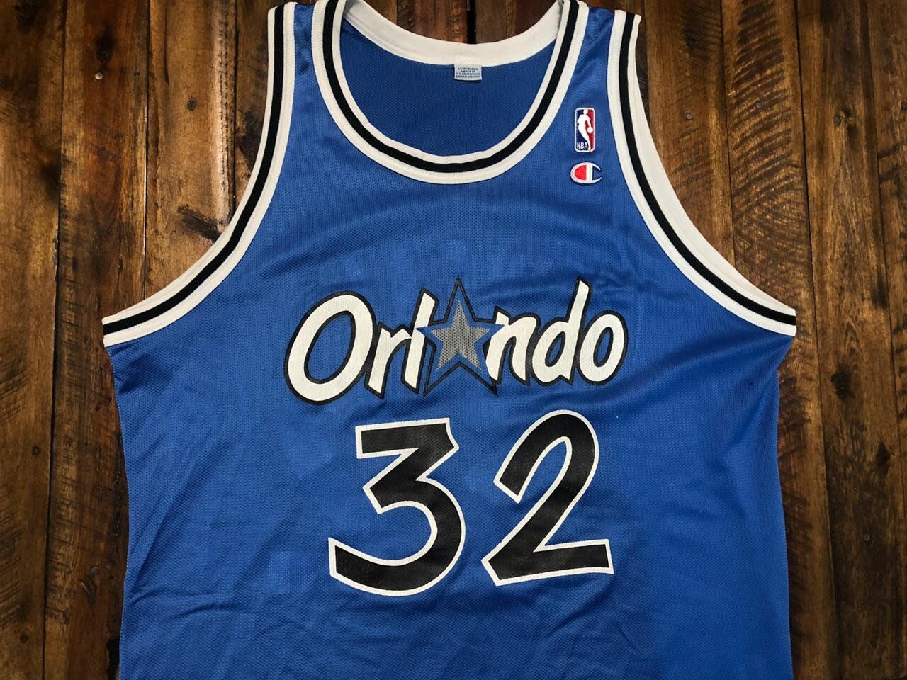 Baskeball 90s Orlando Magic Shaquille O'Neal Shaq Champion Jersey