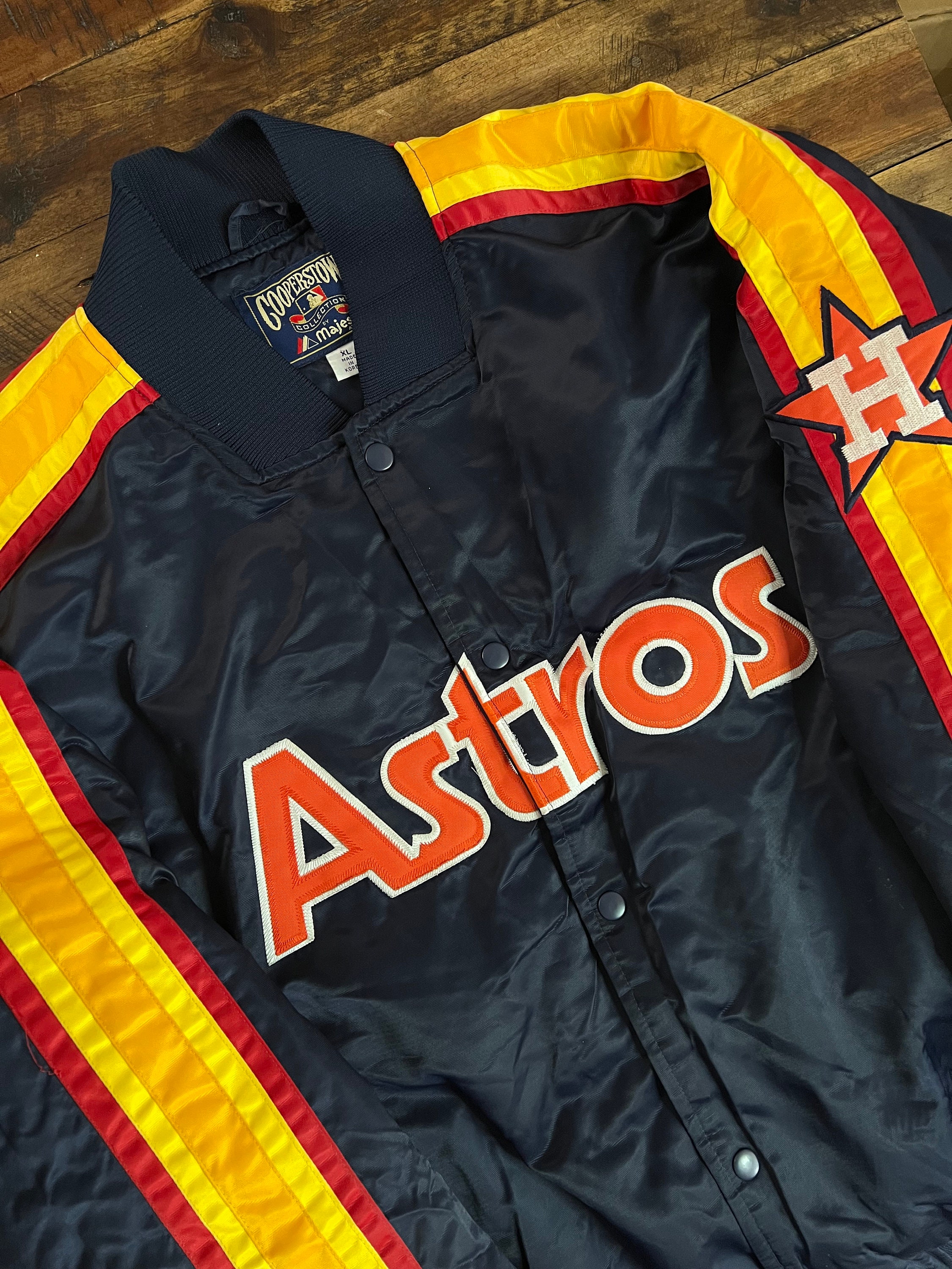 Pro Knit, Shirts, Vtg 7s Pro Knit Houston Astros Baseball Jersey