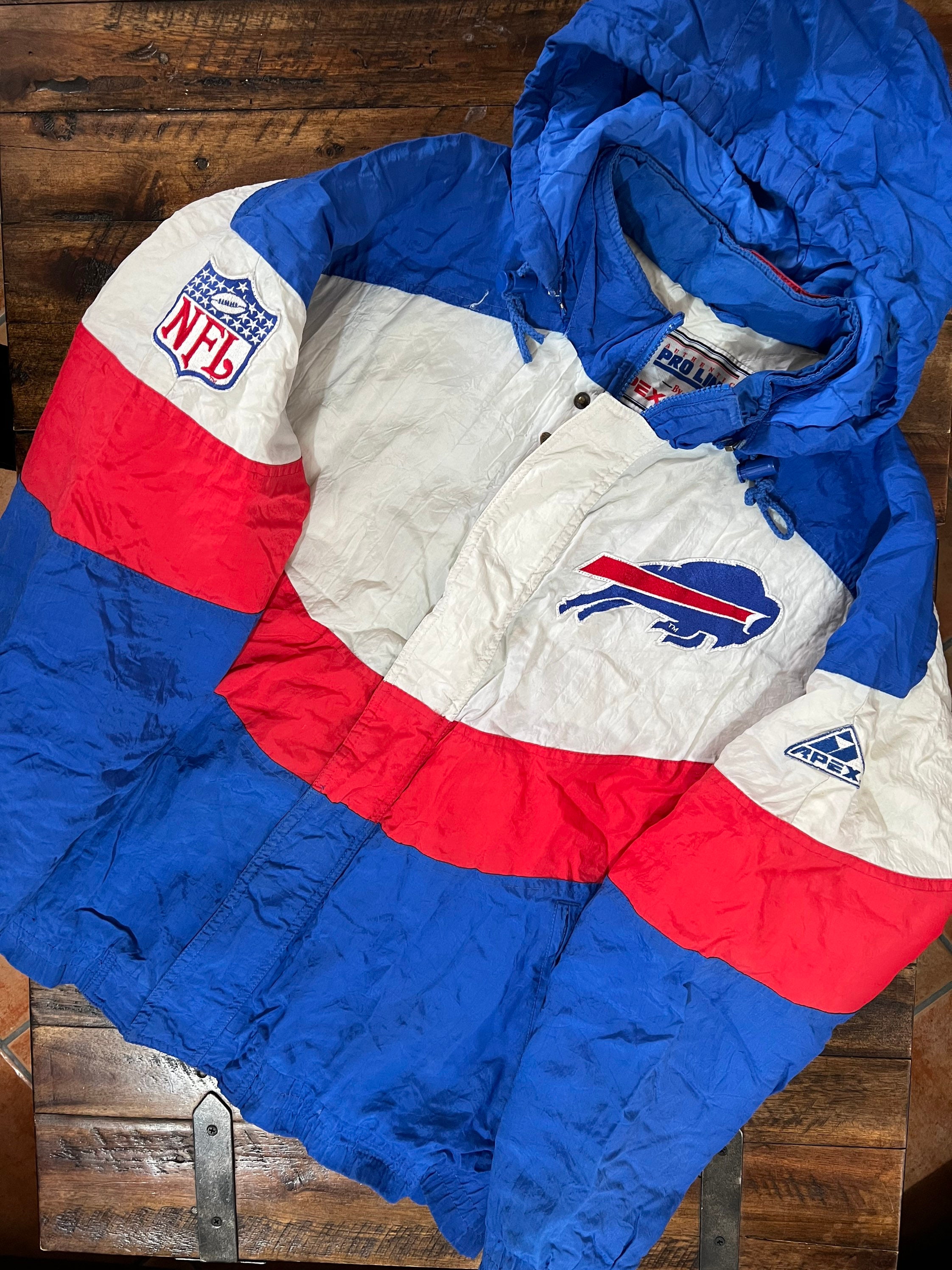 VINTAGE 90s STARTER BUFFALO BILLS NFL HALF ZIP JACKET SZ: XL