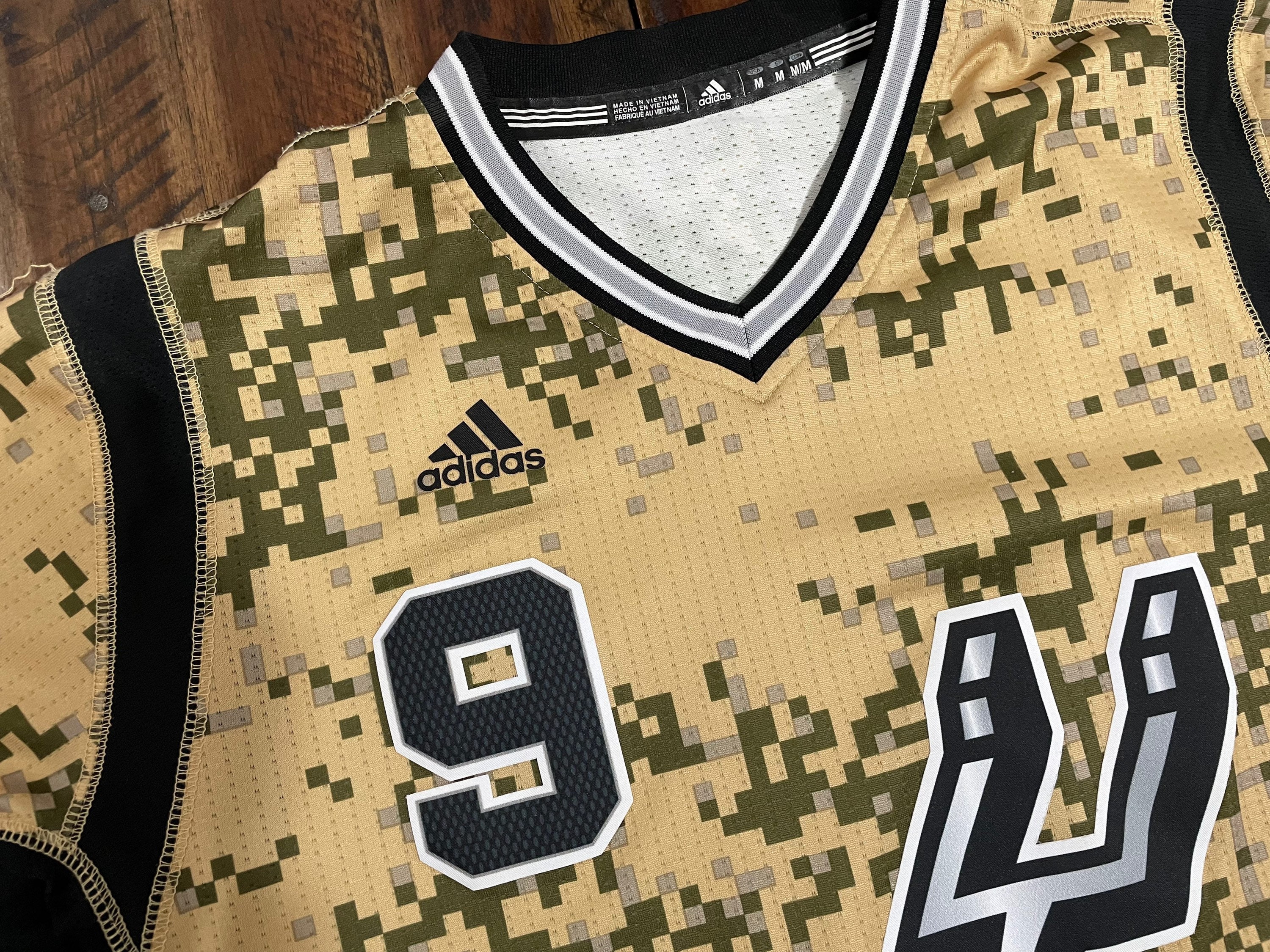 Rare Adidas NBA San Antonio Spurs Tony Parker Military Camo Basketball  Jersey