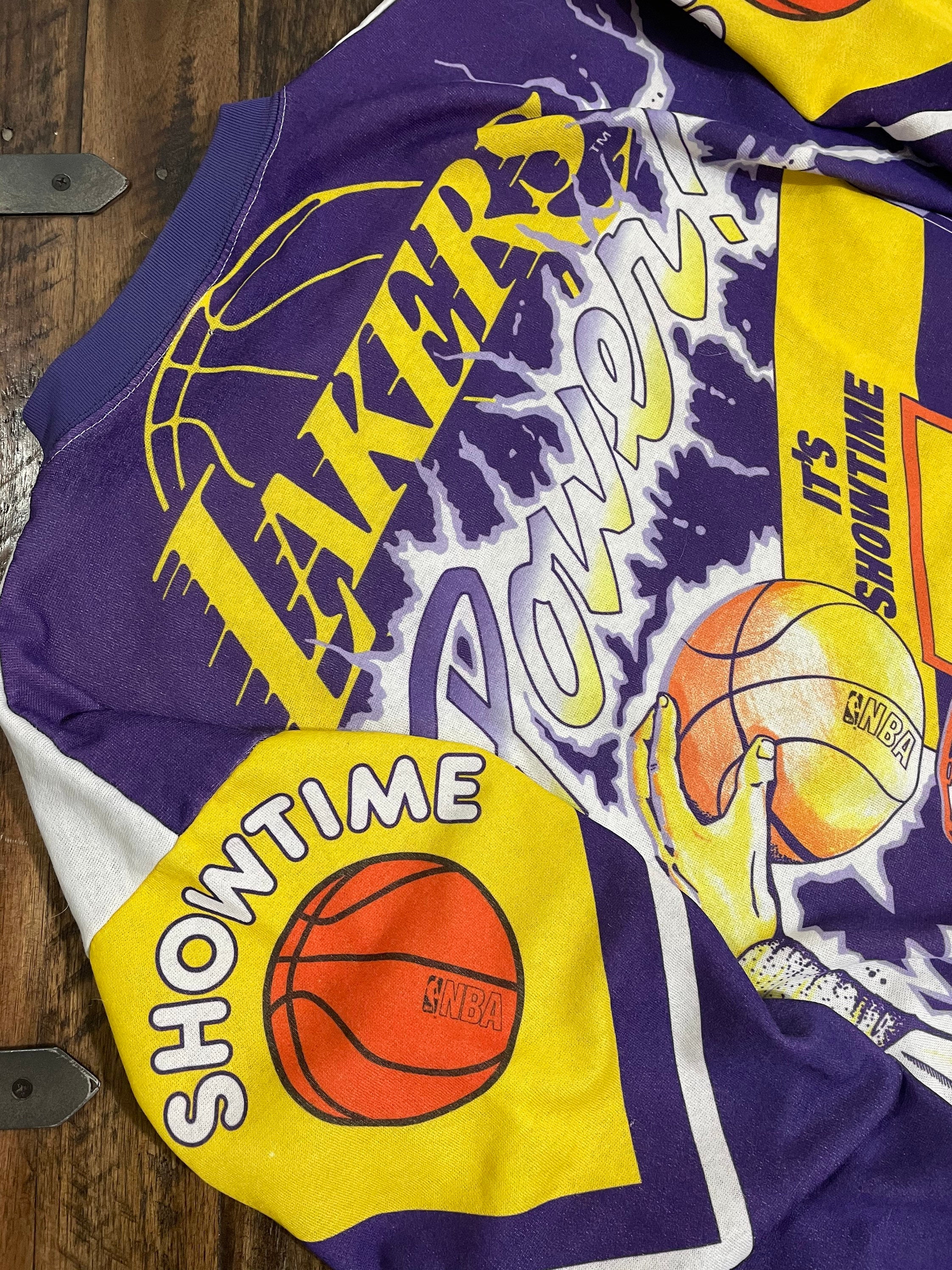 Vintage 80s Los Angeles Lakers Showtime Power Chalk Line Sweatshirt