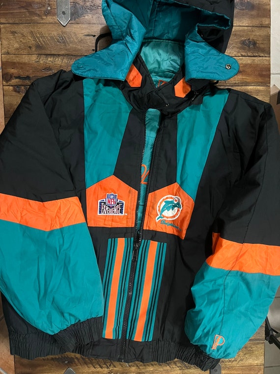 Vintage Miami Dolphins Pro Player Jacket Coat Mens Size XL 