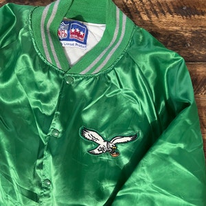 Vintage 80s/90s Philadelphia Eagles Starter Satin Bomber Jacket By