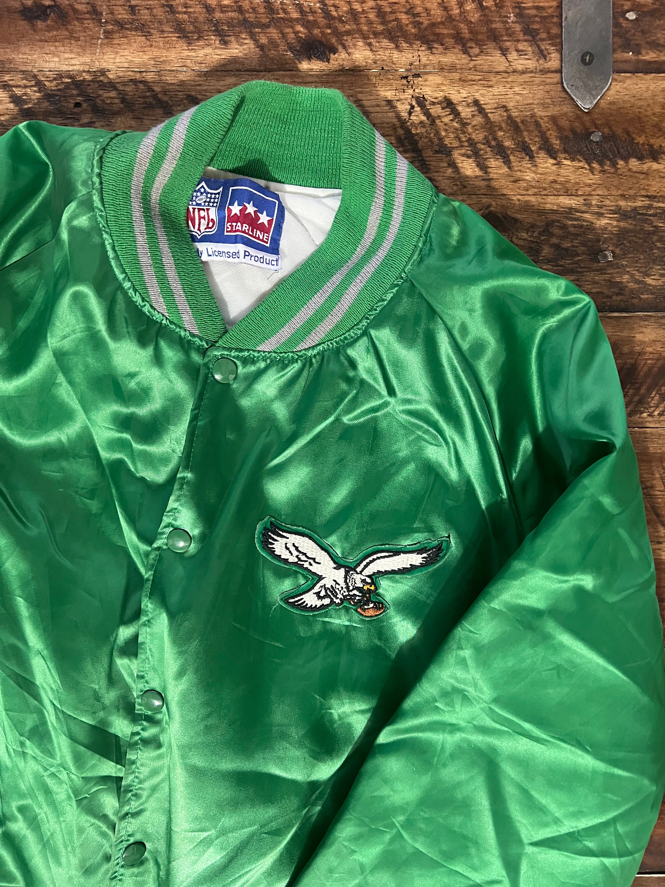 Maker of Jacket Sports Leagues Jackets NFL Green Letterman Philadelphia Eagles Varsity