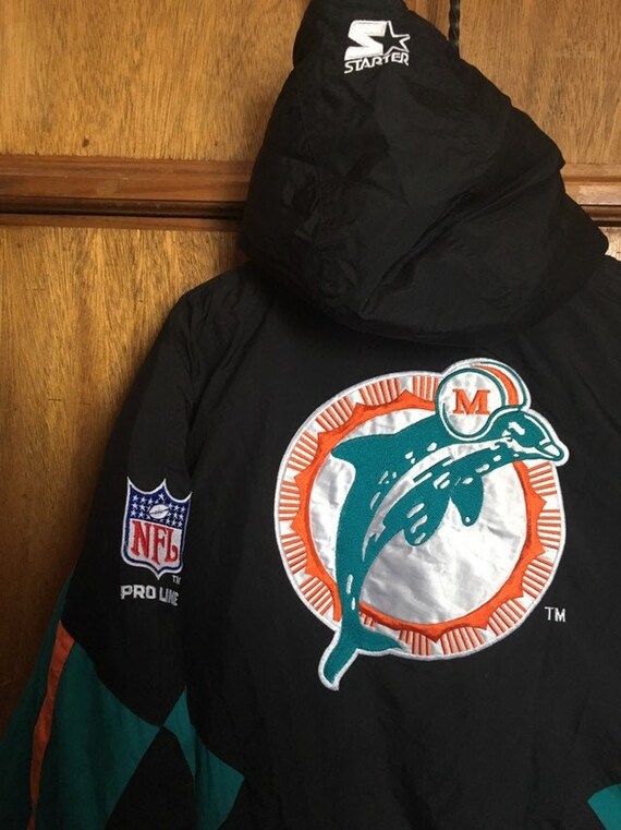Vintage 90s Miami Dolphins Teflon Starter Jacket