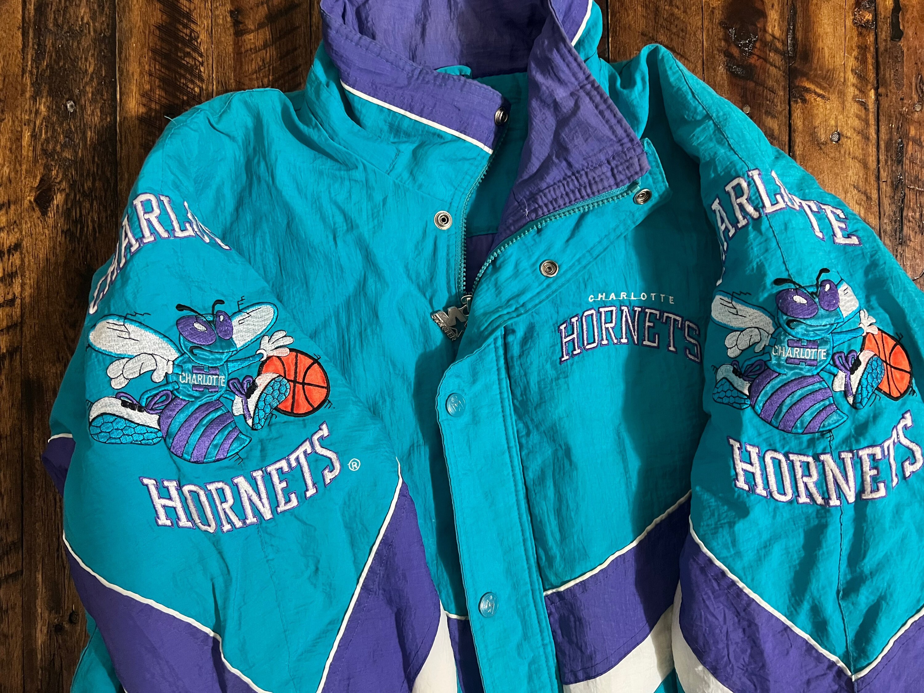 色移り有り Charlotte HORNETS Vintage 90s STARTER | alamiah.edu.sa