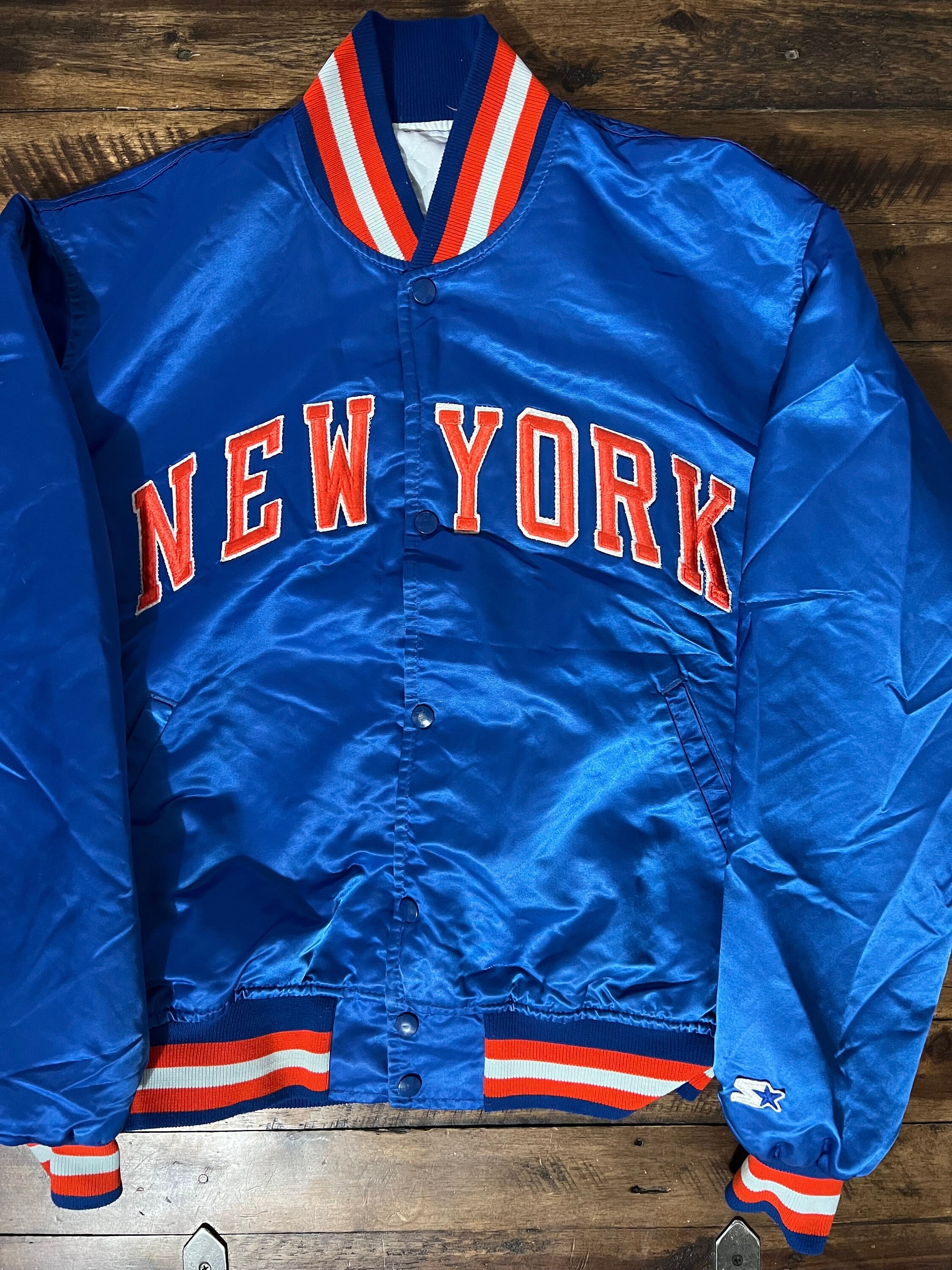 NEW YORK KNICKS RETRO CLASSIC RIB SATIN JACKET (ROYAL BLUE/ORANGE) – Pro  Standard