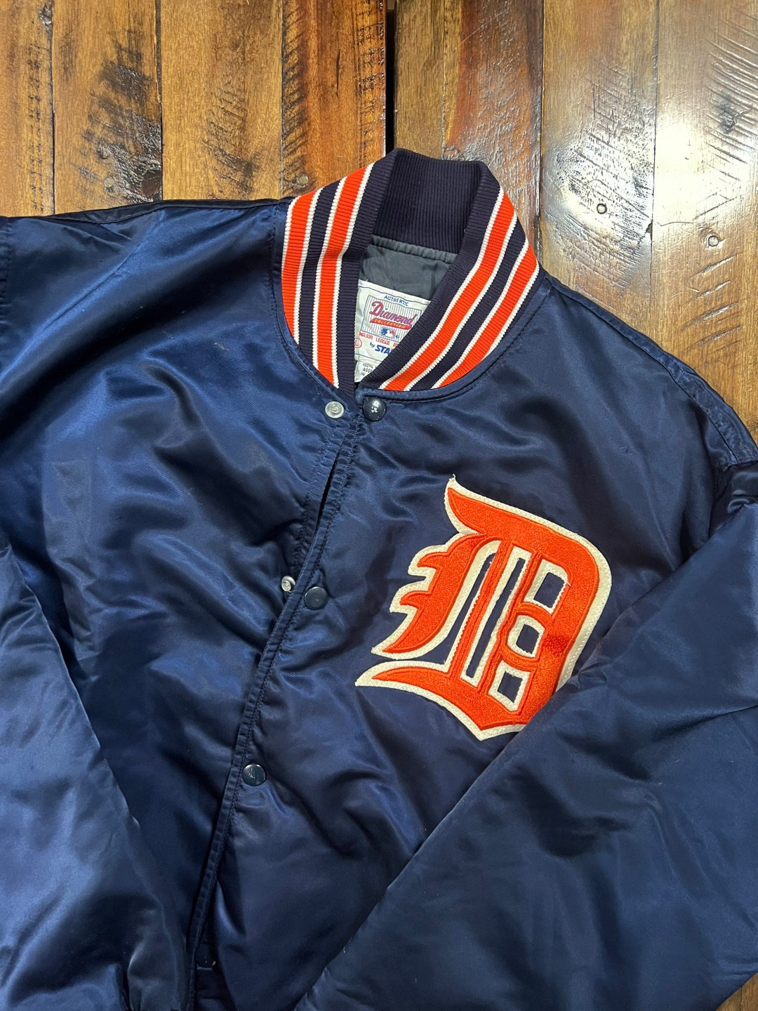 vintage detroit tigers starter jacket