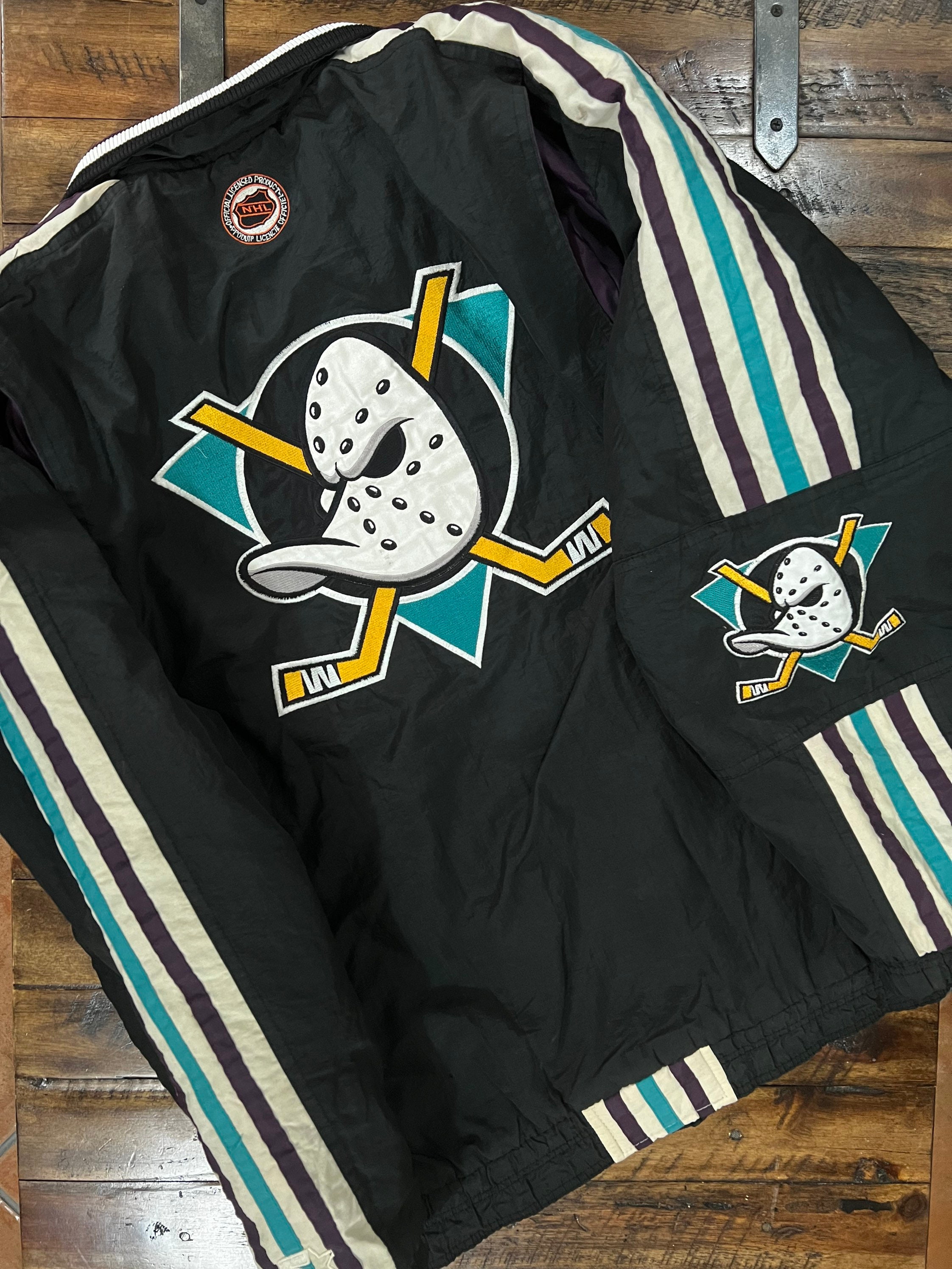 Vintage 1990s Mighty Ducks of Anaheim Starter Jacket Size 