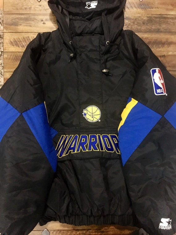 warriors vintage starter jacket