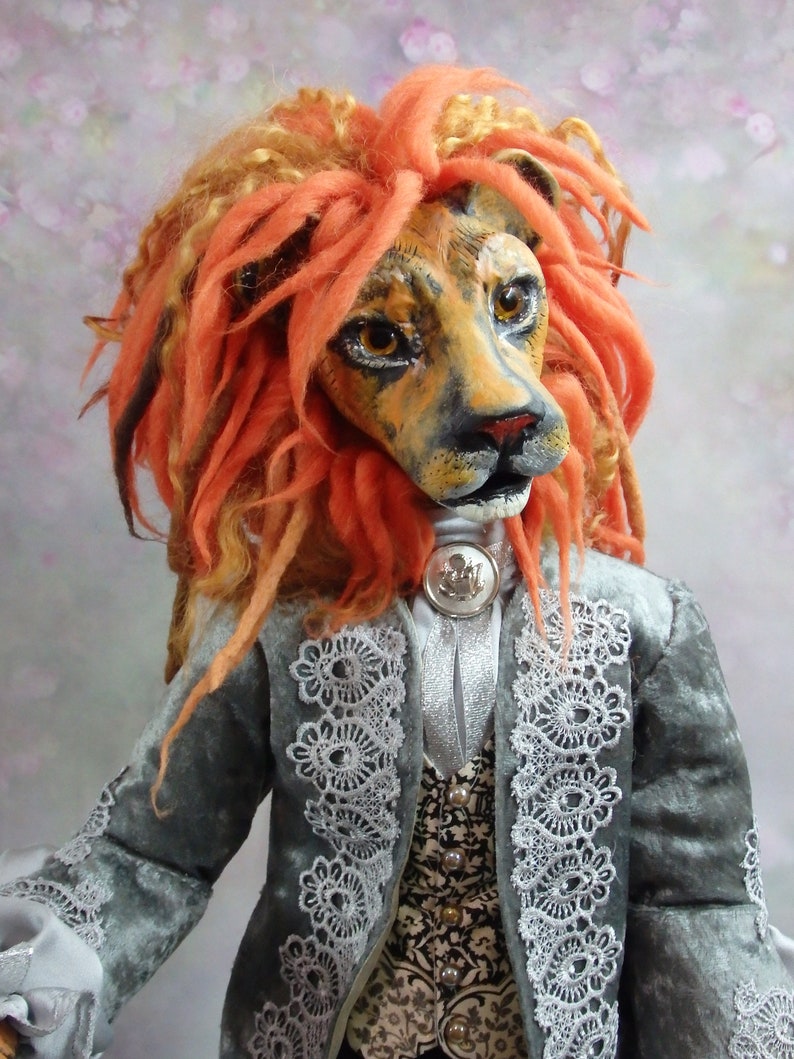 Lion Decorative handmade doll Puppet sculpture of fairy lion | Etsy