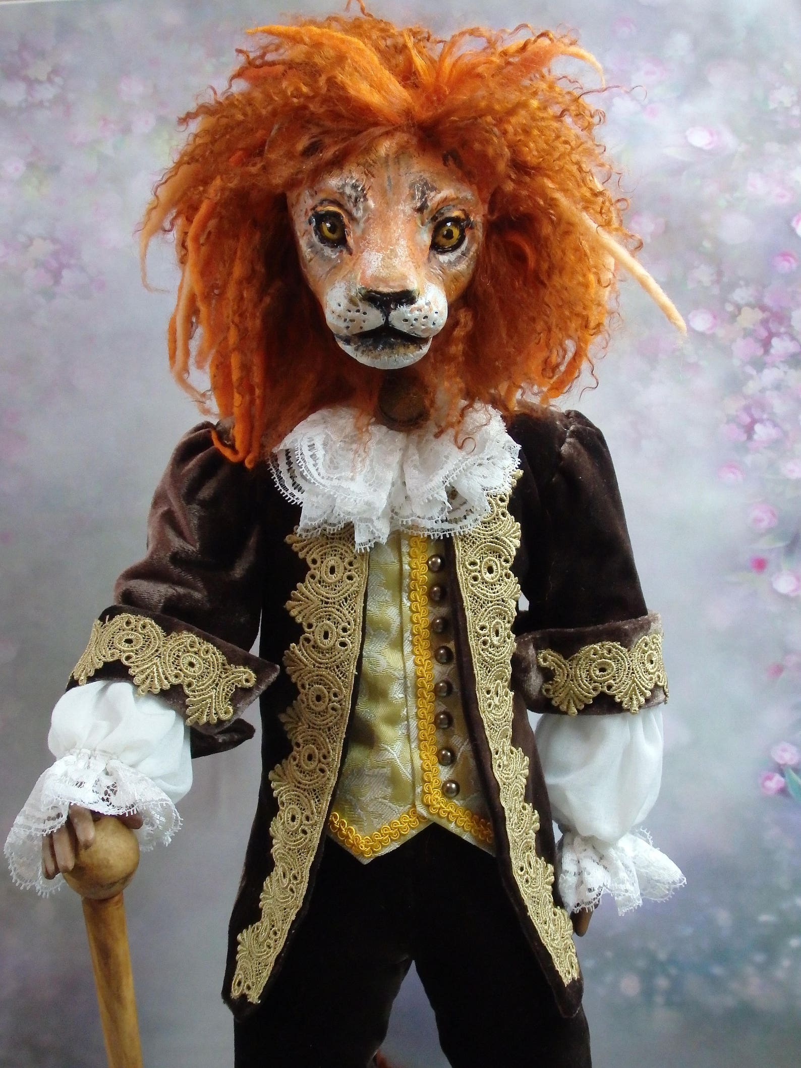 Lion Art Doll OOAK Unique puppet sculpture Fantastic Lion Doll | Etsy