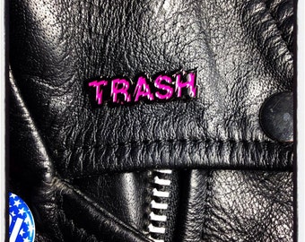 TRASH enamel metal pin