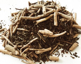 Ashwagandha Roots and Fresh Tulsi, Holy Basil  calming Loose Leaf Tea Herbal Blend l Relaxing l Hand Grown herbal Blend , Ocimum Sanctum,