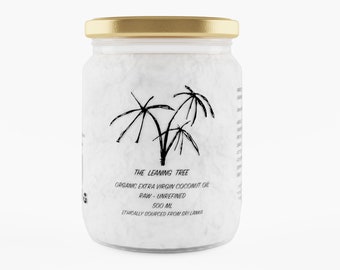 Natural Raw, Organic Pure Unrefined Extra Virgin Coconut Oil ( Cold Pressed )-Freshly Harvested By Humans, Brides Gift