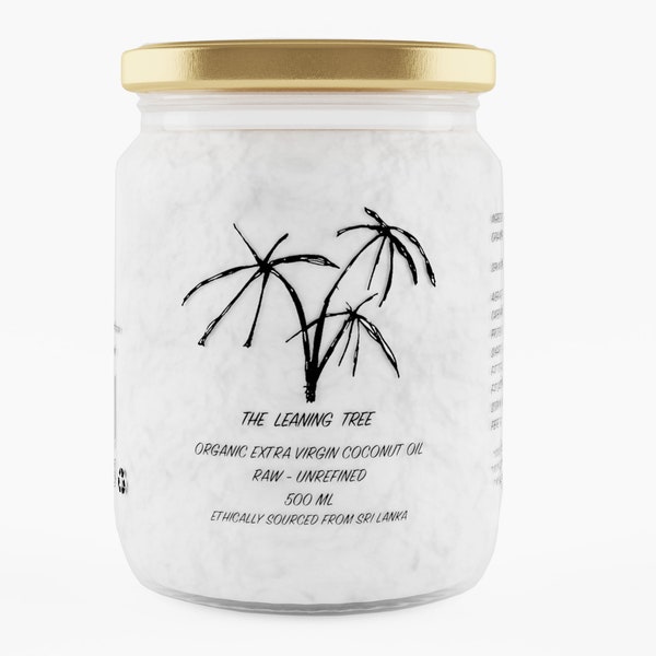 Natural Raw, Organic Pure Unrefined Extra Virgin Coconut Oil ( Cold Pressed )-Freshly Harvested By Humans, Brides Gift