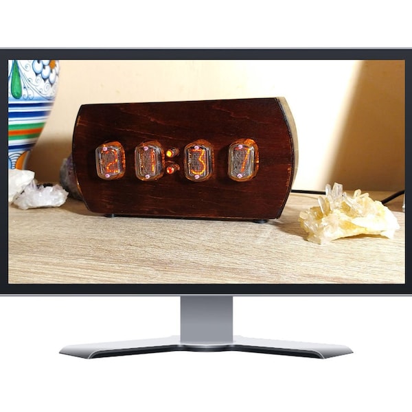 4K Desktop-Hintergründe, Nixie Uhr, 4K Wallpaper Desktop, Set von Nixie Uhren, Nixie Tube Uhr
