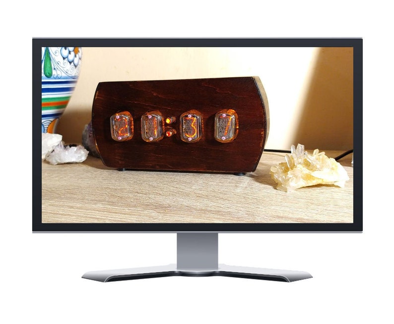 4K Desktop Backgrounds, Nixie Clock, 4K Wallpaper Desktop, Set of Nixie