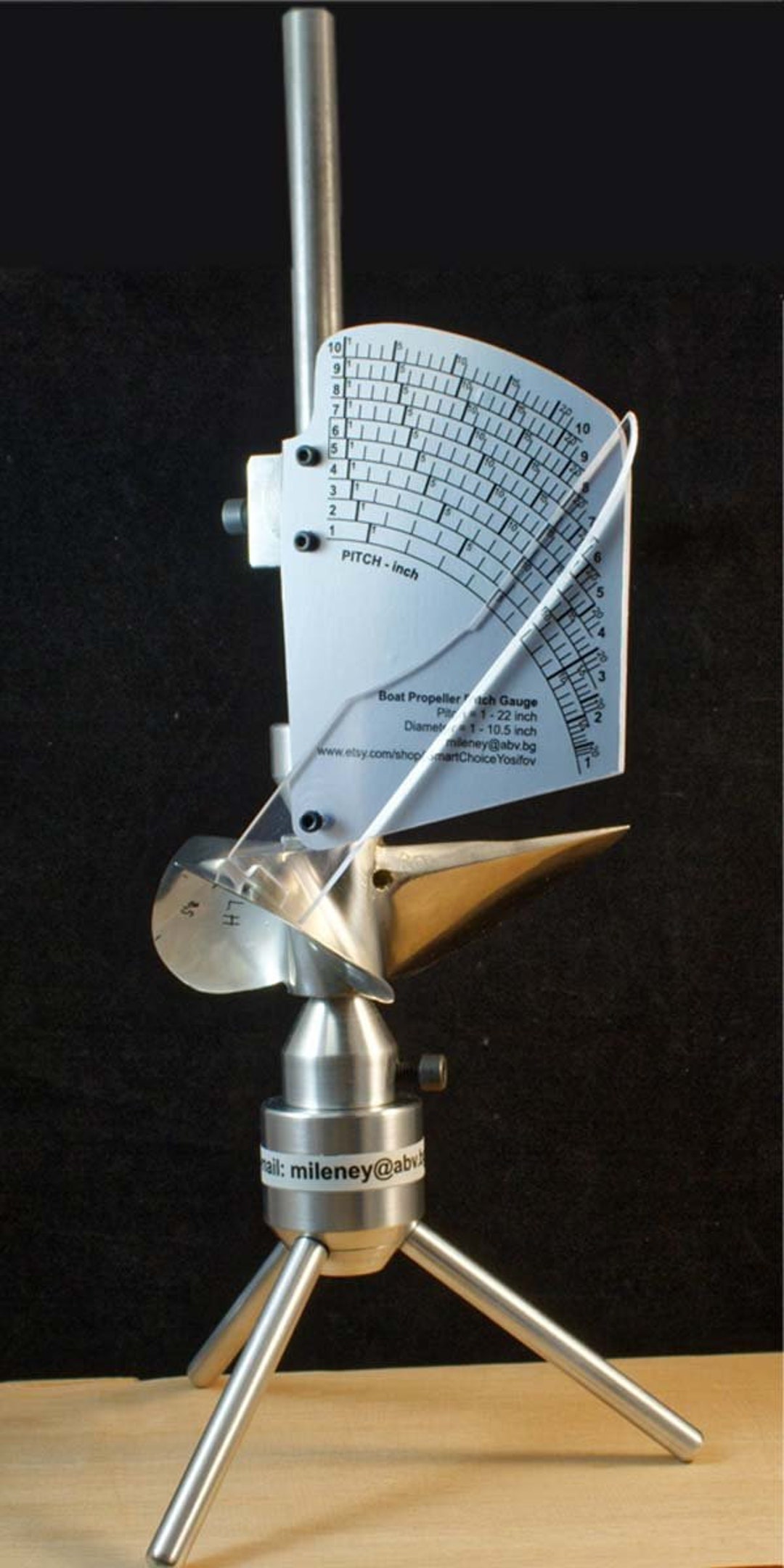 Boat Prop Pitch Gauge up to 10 1/4 in , Marine Propeller Pitch Gauge