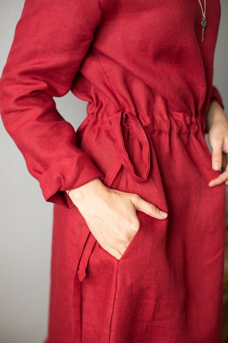 Linen Shift Dress Maternity Dress Sustainable Clothes Pregnancy Dress Linen Dresses for Women Loose Linen Dress