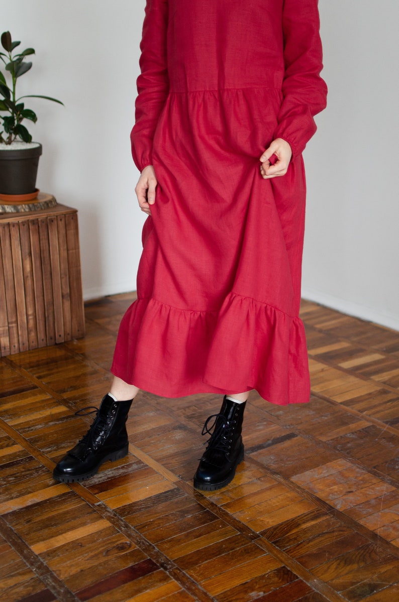 Linen Dress Long Linen Dresses Loose Linen Dress Summer Etsy