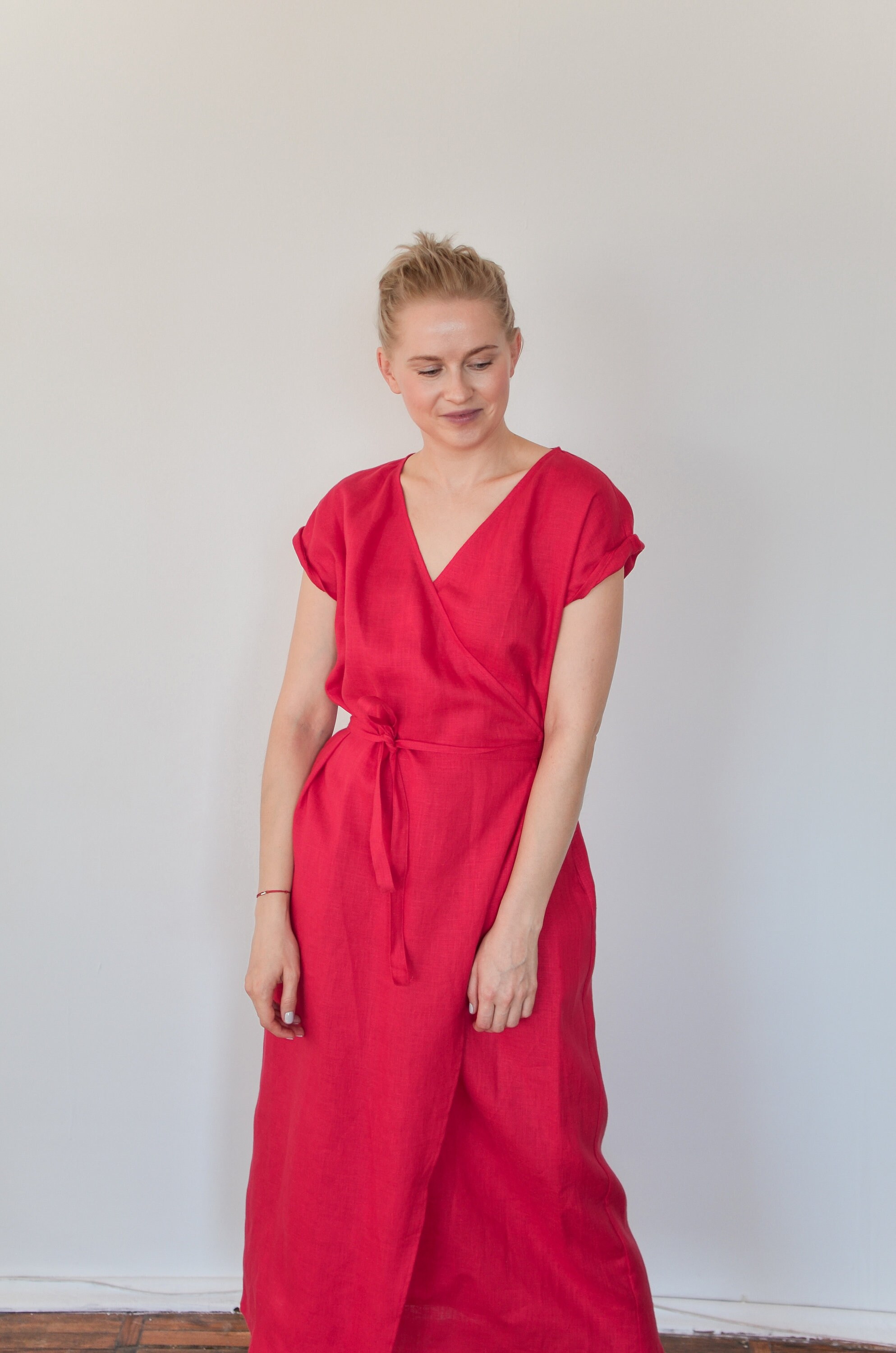 Red Linen Dress / Linen Dresses for Women / Linen Sundress / Etsy