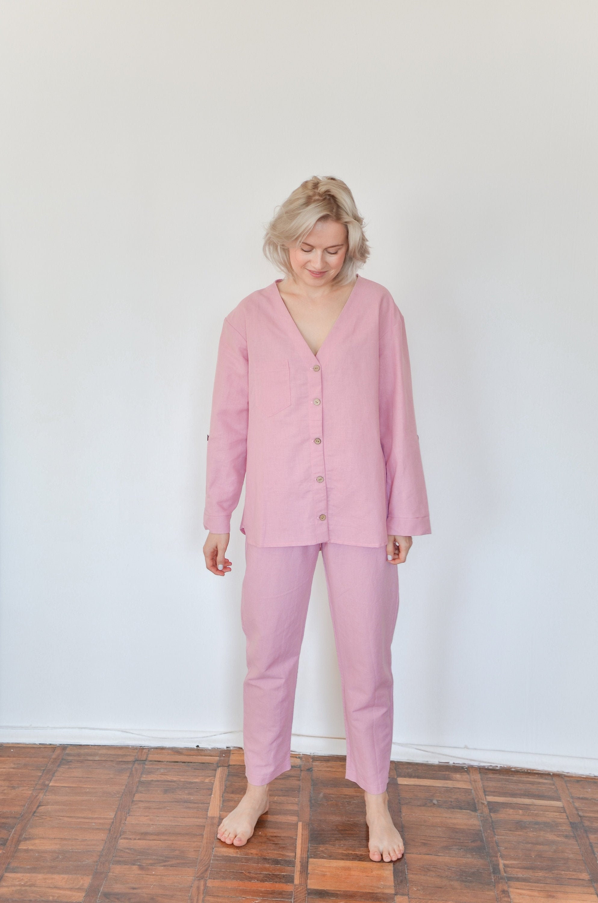 Linen Pajama Set Women Linen Pyjama Linen Tops for Women Etsy