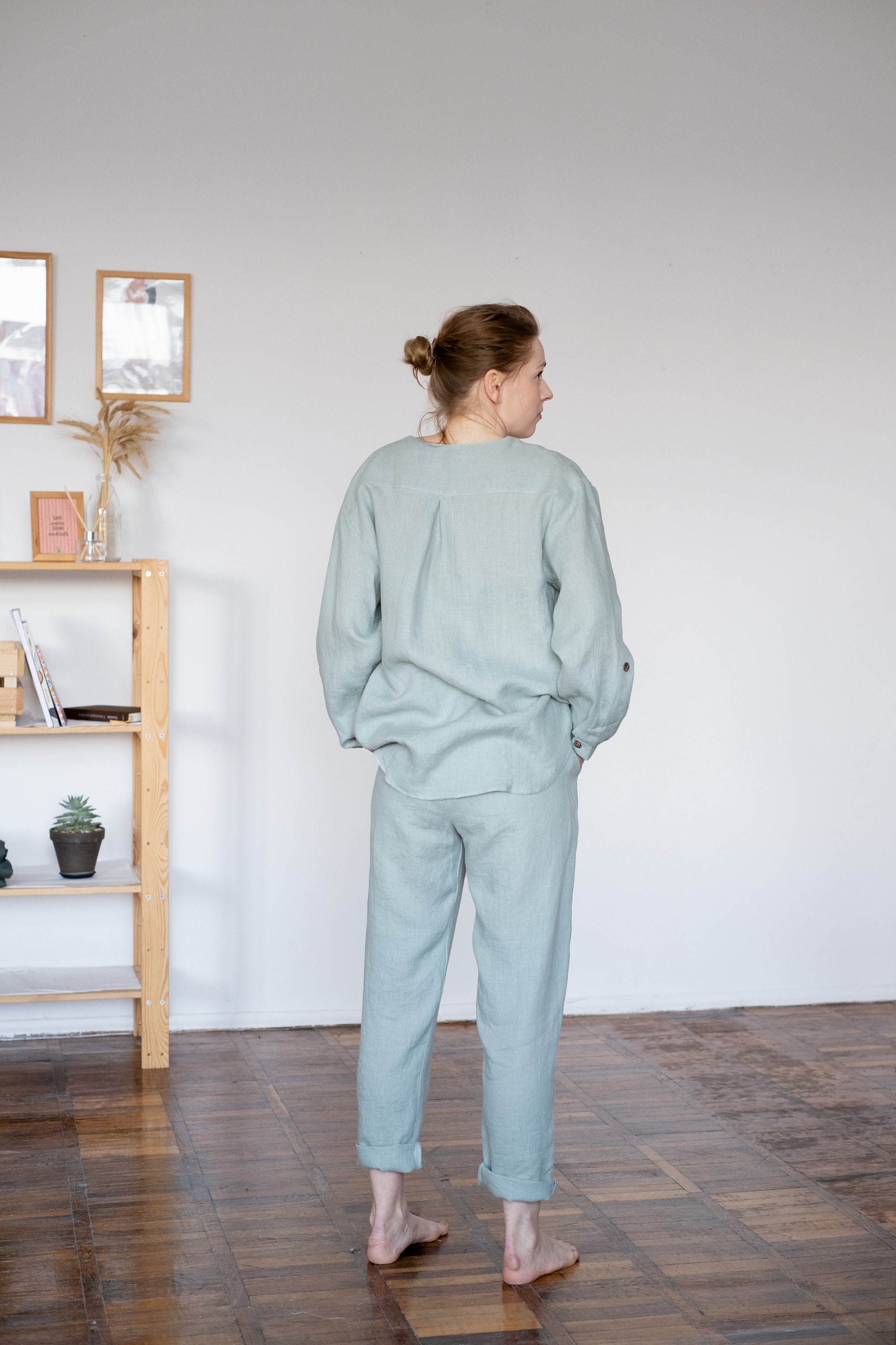 Linen Pyjama Pajamas Women Linen Sleepwear Luxury Etsy