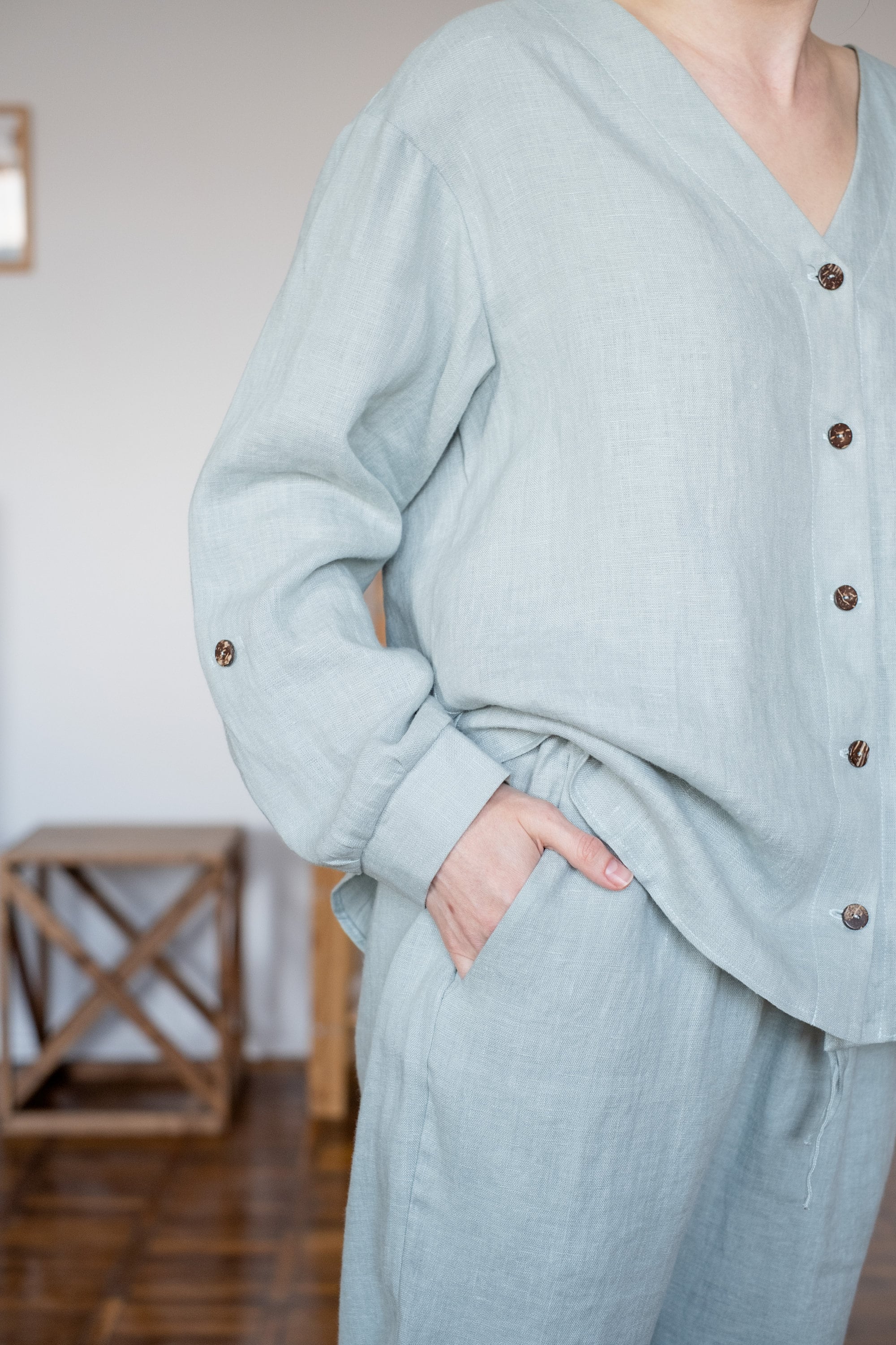 Linen Pyjama Pajamas Women Linen Sleepwear Luxury Etsy