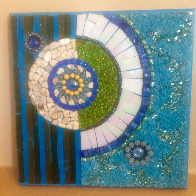 Contemporary Mosaic Wall Hanging Etsy
