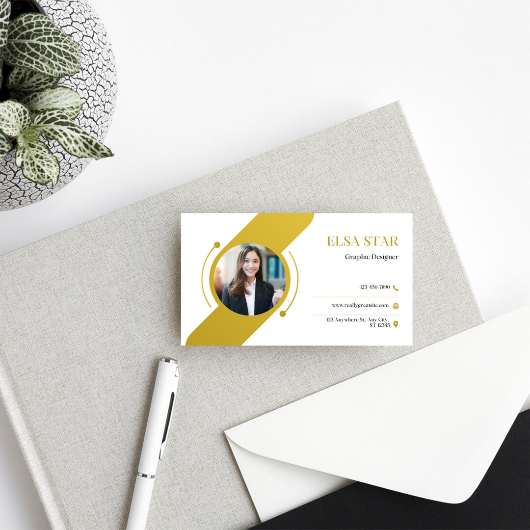 Printable Business Card Modern Calling Card Business Branding Card